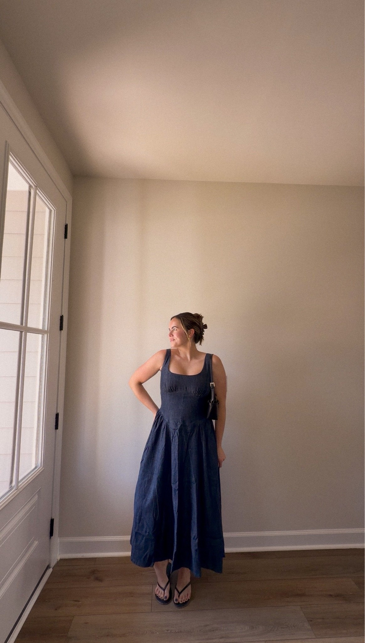 @abercrombie denim maxi dress— perfect transition piece from summer to fall 😍

#LTKootd #LTKWorkwear #LTKSaleAlert