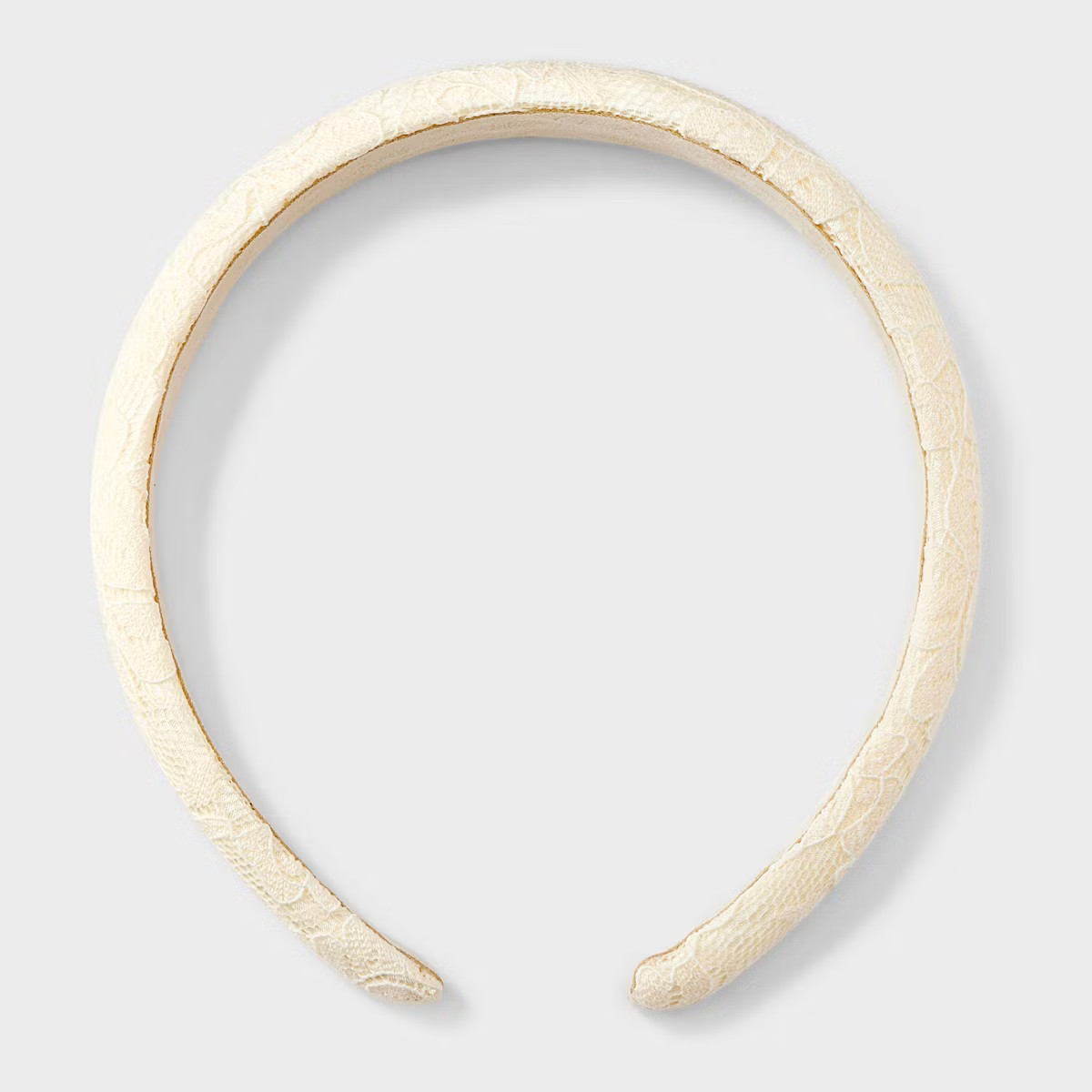 Lace Flower Puff Headband - A New Day™ Cream: Floral Pattern, Recycled Polyester, Hair Styling | Target