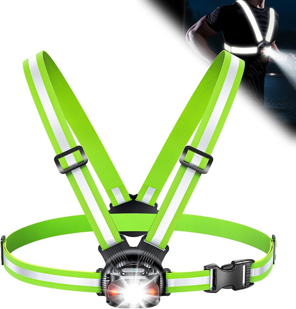 ISEYOU Running Lights for Runners, 500 Lumens Running Light with 45° Adjustable Tilt, 360° Refl... | Amazon (US)
