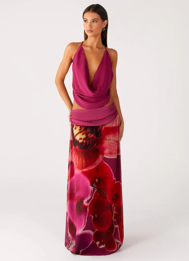 Blushing Bloom Maxi Skirt - Violette Bloom | Peppermayo (Global)