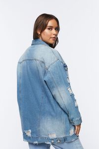 Plus Size Distressed Denim Jacket | Forever 21 (US)