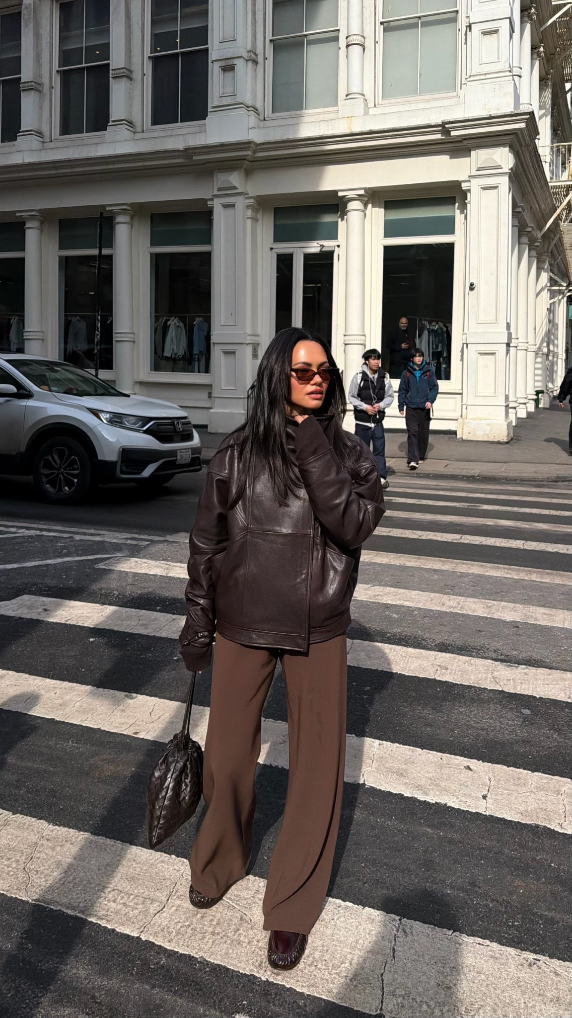 winter browns ootd | jacket is eaves, pants are clyque the label, loafers are Freda Salvador #cityootd 

#LTKvlog #LTKootd #LTKdayinmylife