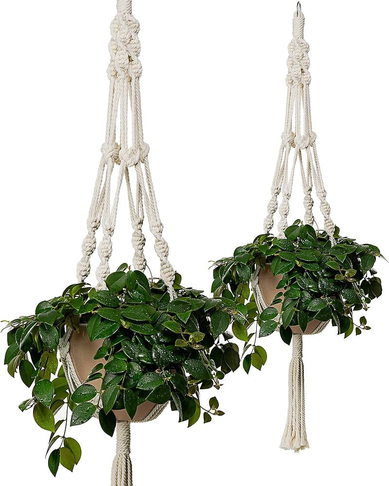 Bulky Plant Hanger Macrame Handmade Indoor Outdoor Decoration Hanging Planter Cotton Rope Basket ... | Amazon (US)