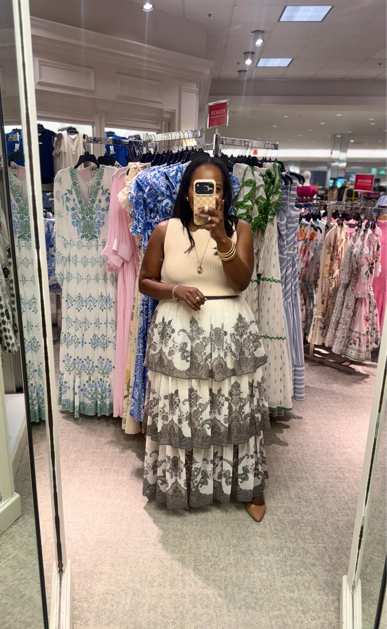 This tiered skirt from @Dillards Inc. is absolutely STUNNING!!!

#LTKNYFW #LTKMidsize #LTKPetite