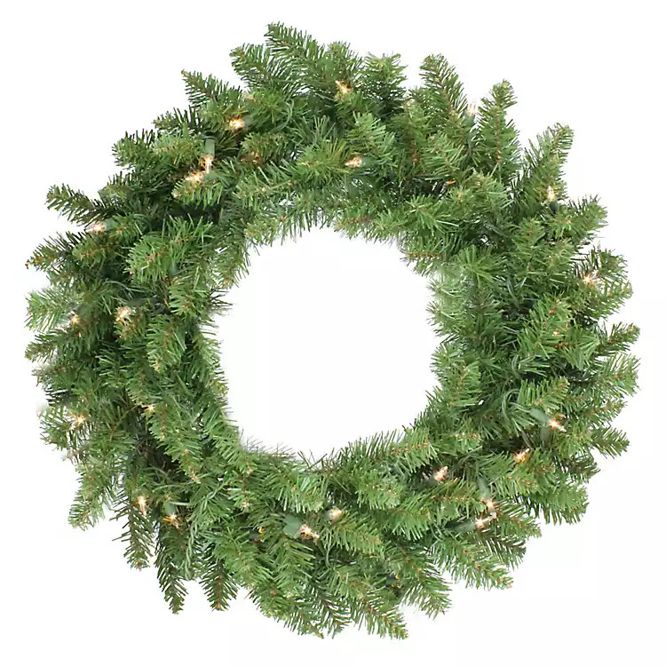 Pre-lit Eastern Pine Wreath | Kirkland's Home