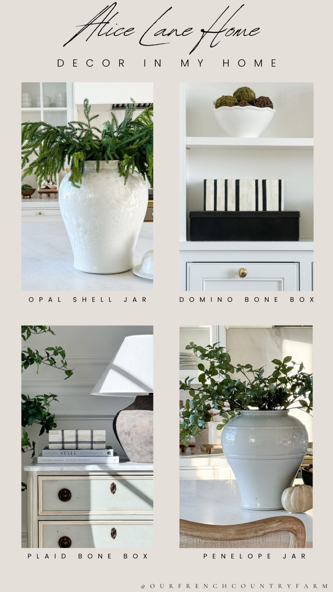 These are my favorite decor items @alicelanehome!  These vases are absolutely stunning and I mainly use them as vases instead of jars!  And these bone boxes couldn’t be more beautiful!  These would make perfect gifts!

#ad

#LTKFamily #LTKGiftGuide #LTKHome