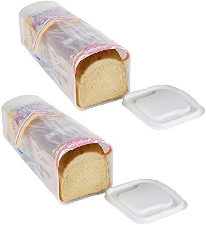 Bread Loaf Plastic Keeper Box Airtight Holder, Set of 2 | Amazon (US)
