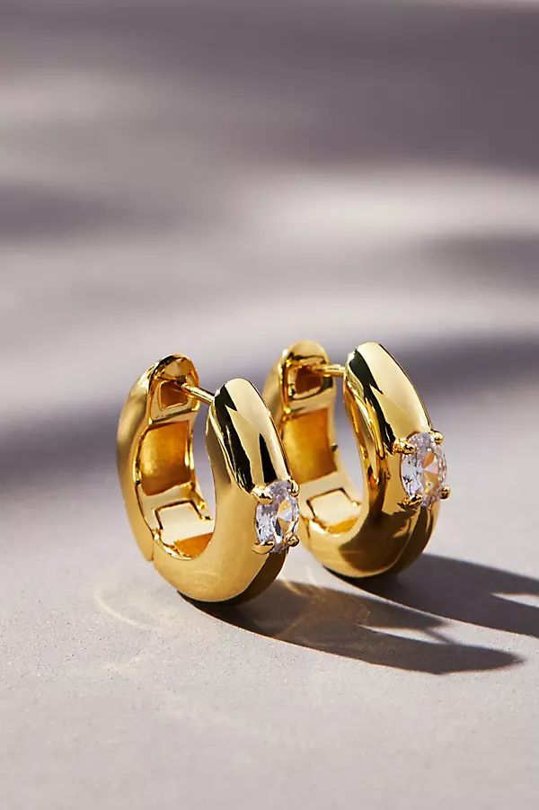 Crystal Orb Hoop Earrings By Luv Aj in Gold | Anthropologie (US)