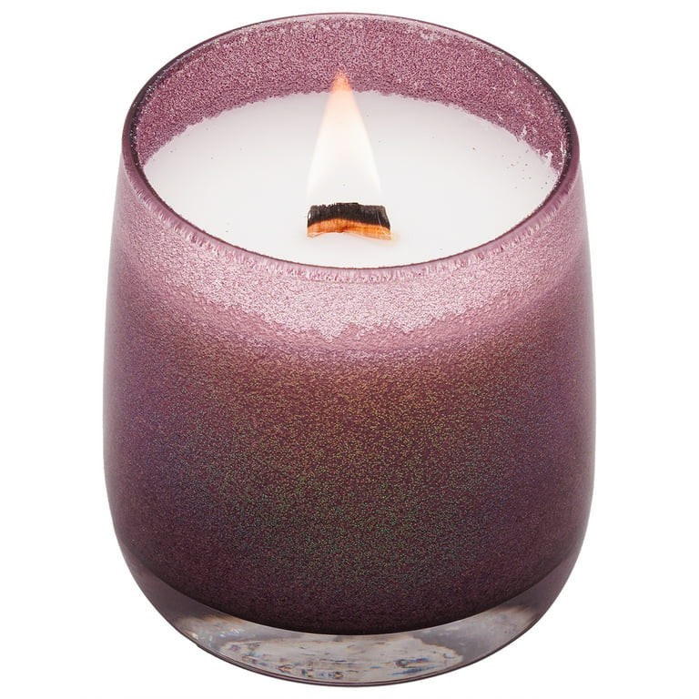 Better Homes & Gardens Wood 1-Wick Holiday Scented Glitter Jar Candle, Spiced Apple Tobacco, 14.5... | Walmart (US)