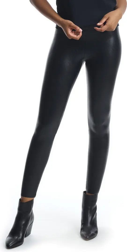 7/8 Faux Leather Control Leggings | Nordstrom