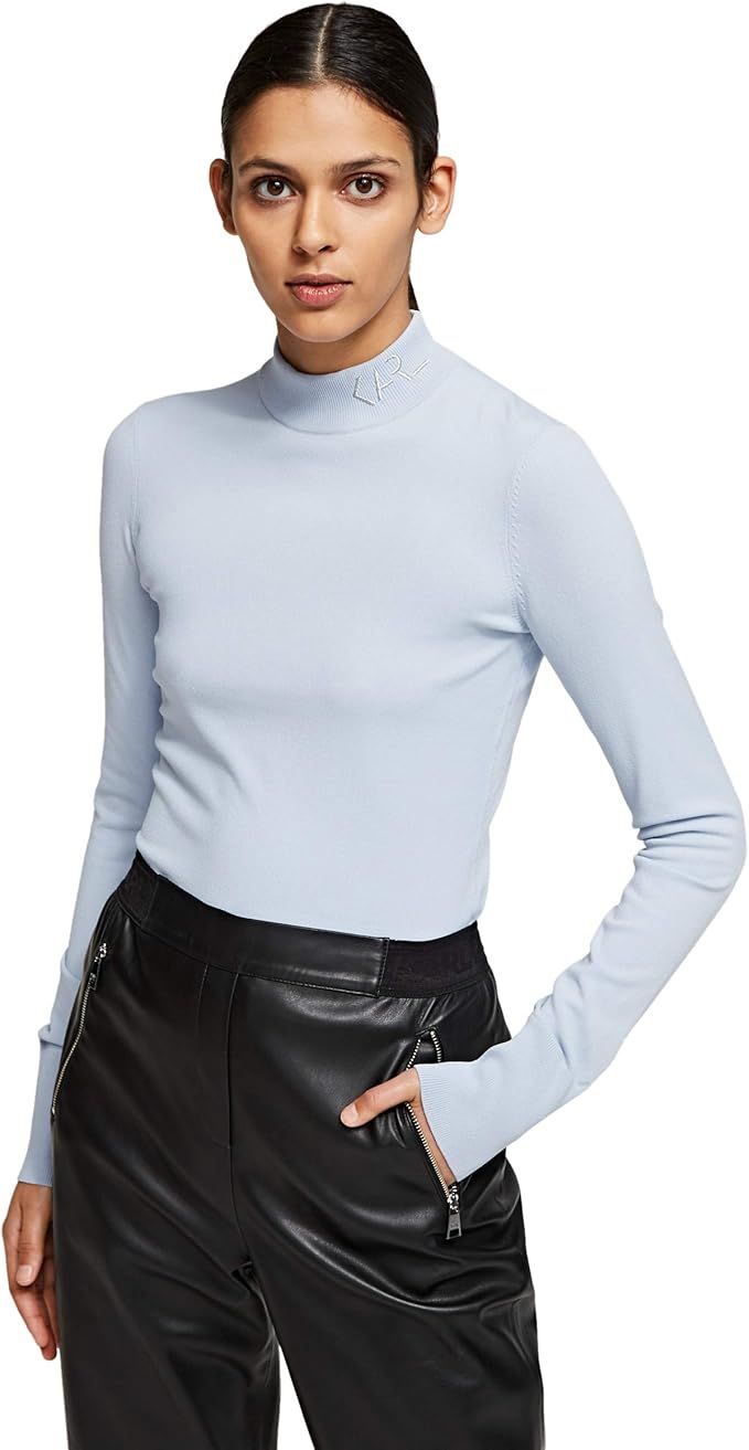 KARL LAGERFELD Damen Logo Mock Neck Sweater | Amazon (DE)