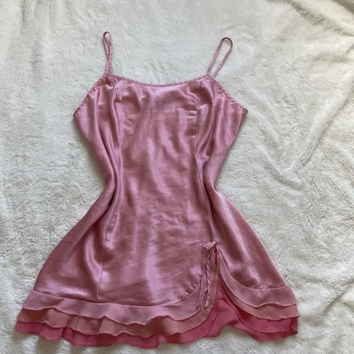 Y2K Victoria’s Secret Silk Mermaid Ruffle Pink Slip Dress Vintage Chemise L | eBay US