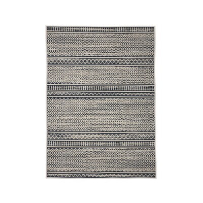 Style Selections Blue unnamed rug 5 x 7 Blue Outdoor Geometric Mid-century Modern Area Rug Lowes.... | Lowe's
