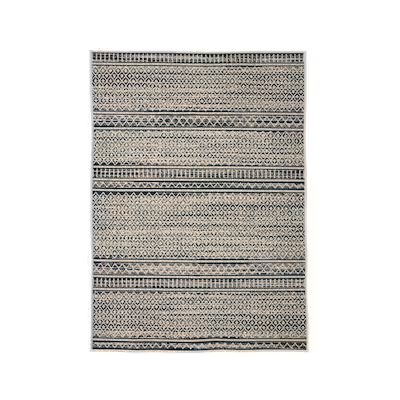 Style Selections Blue unnamed rug 5 x 7 Blue Outdoor Geometric Mid-century Modern Area Rug Lowes.... | Lowe's
