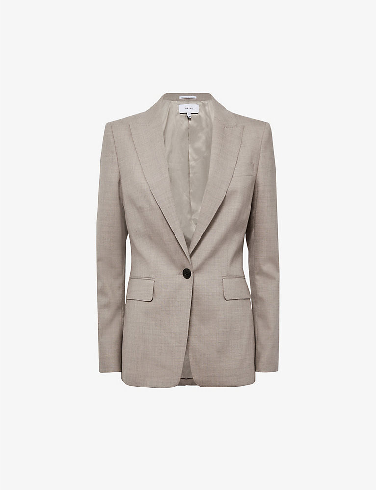 Emily single-breasted wool and recycled polyester-blend blazer | Selfridges