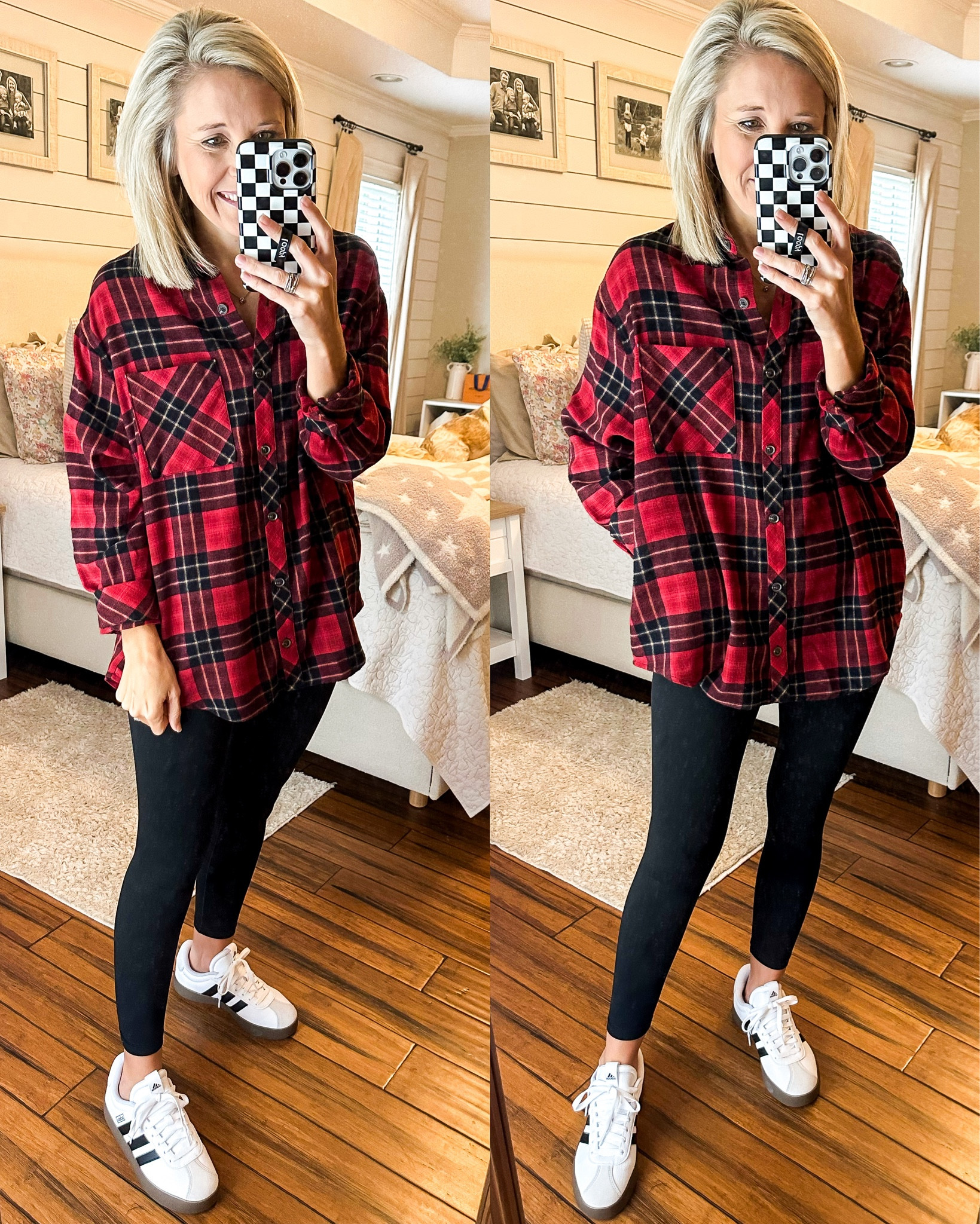 Outfit of the Day
$25 Oversized Target Flannel
Has pockets!! Wearing size XS
New Adidas Court Sneakers size 7.5
My favorite AE leggings size Small
Use code KRISTENSMITH10 for 10% off Loopy Cases

#LTKfindsunder50 #LTKstyletip #LTKsalealert