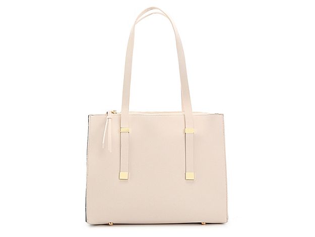 Women's Double Zip Satchel -Cream/Black | DSW