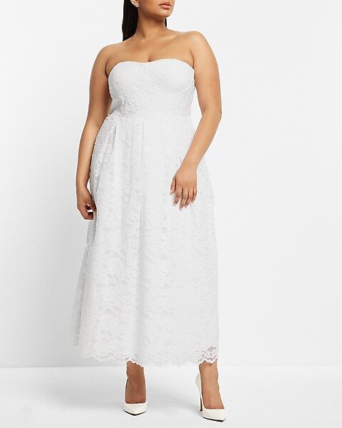 Bridal Lace Strapless Sweetheart Dress | Express