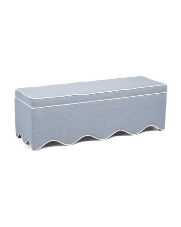 54.5x18 Scalloped Storage Bench | TJ Maxx
