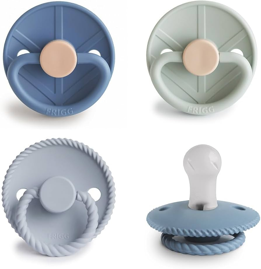 FRIGG SilkySoft Silicone Baby Pacifier 4-Pack Skyline Serenity | Made in Denmark | BPA-Free (0-6 ... | Amazon (US)
