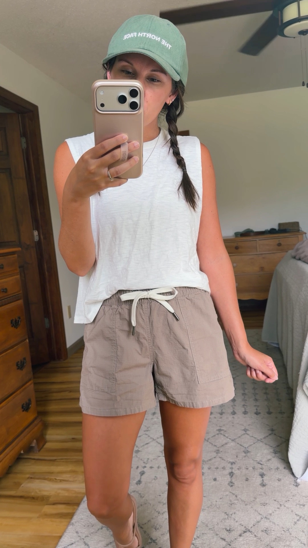 xs in my shorts and Xs in my tank (selling out so I linked similar!)🤍 my croc sandals are size 6. My hat is also selling out so I linked similar ones.

#LTKPetite #LTKgrwm #LTKootd