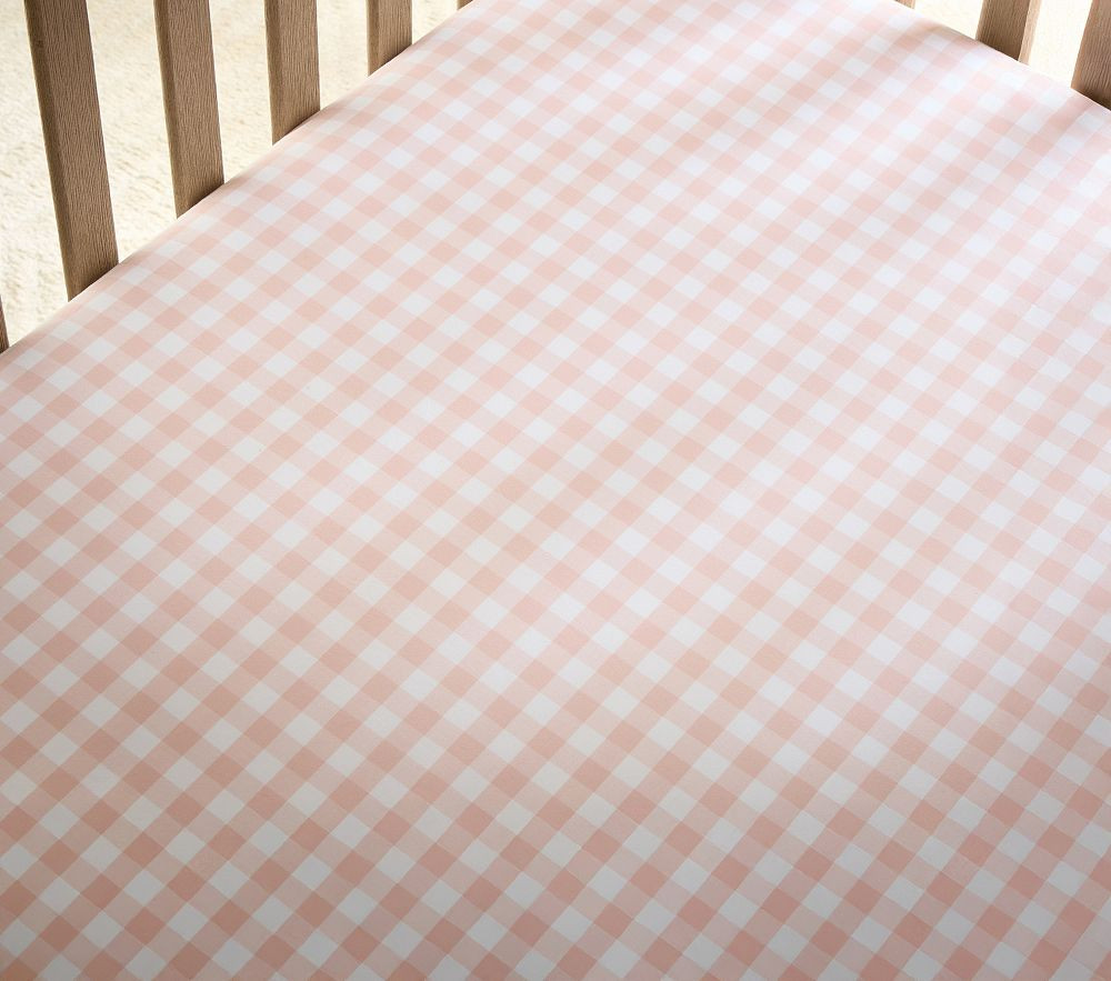 Gingham Organic Crib Fitted Sheet | Pottery Barn Kids