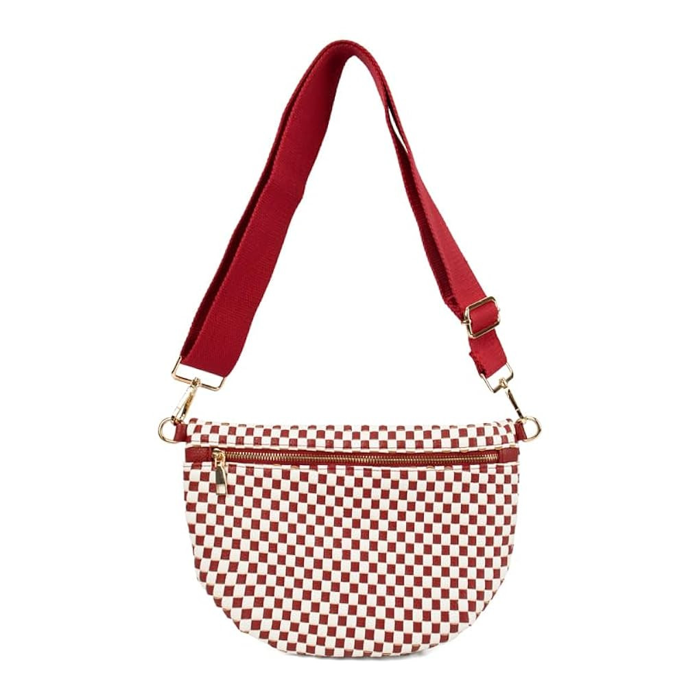 The Fiona | Woven Bum Bag | Stylish Woven Crossbody Bag | Adjustable Strap for Travel Festivals &... | Amazon (US)