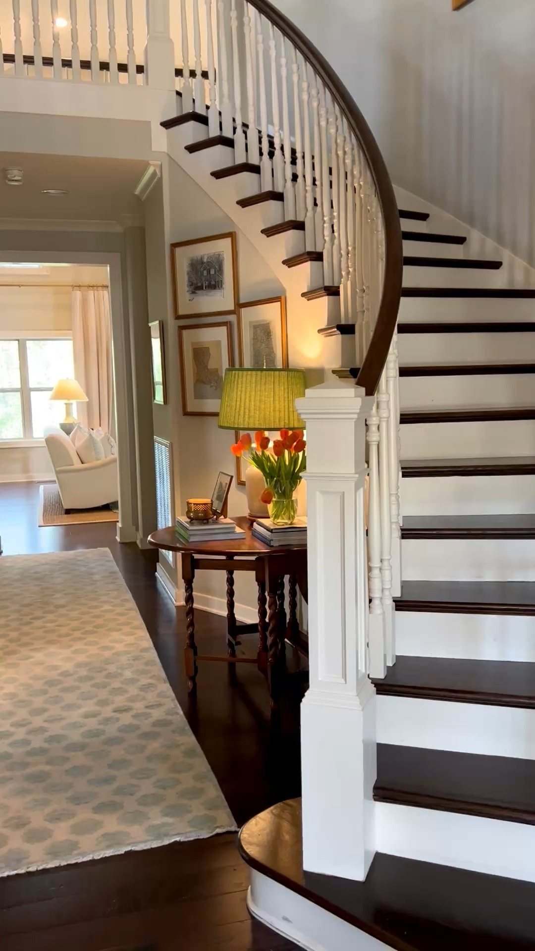 Table lamp pleated lamp shade state map prints drop leaf table gate leg table entry way decor 

#LTKHome