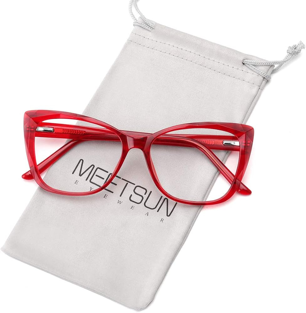MEETSUN Blue Light Blocking Glasses for Women Anti Eyestrain Filter Blue Ray Oversized Computer G... | Amazon (US)