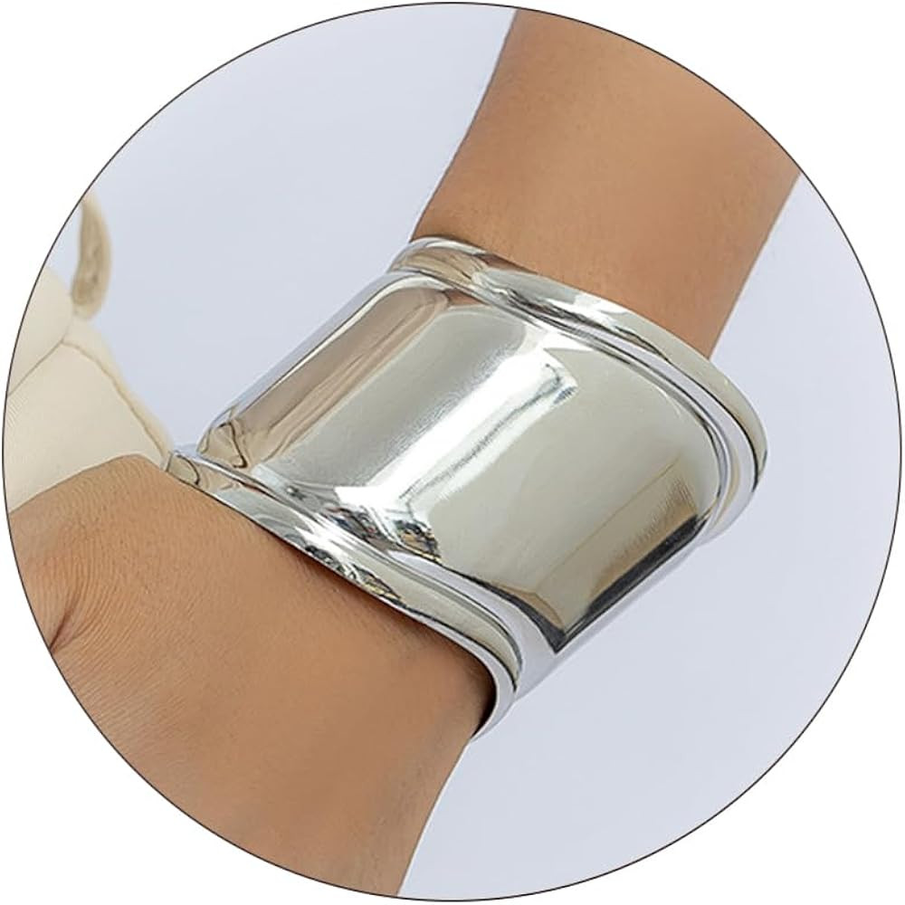 Gold Bangle Bracelet for Women Wide Grooved Cuff Bracelets Gold Chunky Cuff Wrap Bracelet Gold Ba... | Amazon (US)