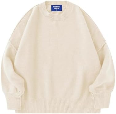 Aelfric Eden Women's Sweaters Oversized Crewneck Fall Sweater Casual Batwing Ribbed Knit Side Sli... | Amazon (US)