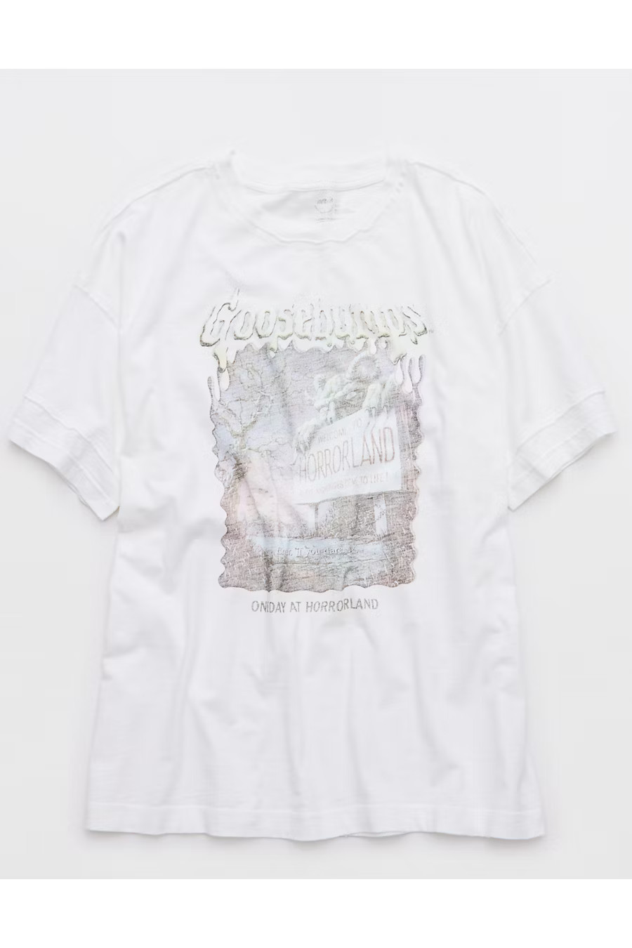 Aerie Oversized Crew Boyfriend T-Shirt Women's Air White XXS | American Eagle Outfitters (US & CA)