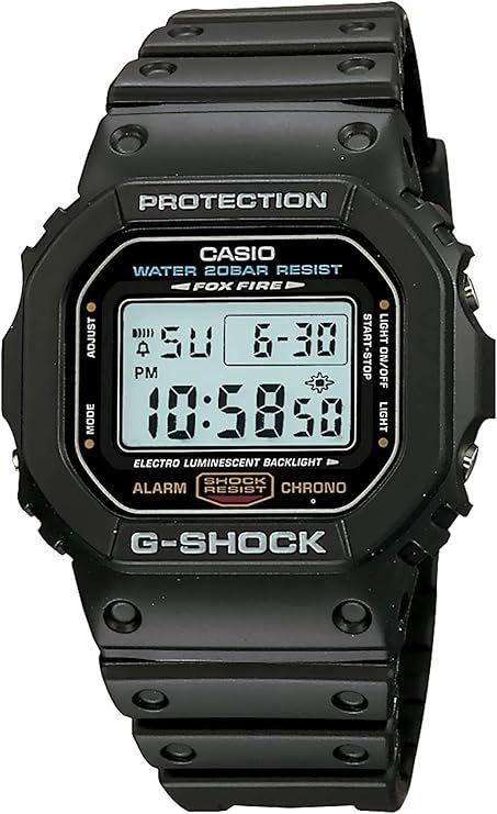 Casio Men's G-Shock Quartz Watch with Resin Strap, Black, 20 (Model: DW5600E-1V) | Amazon (US)