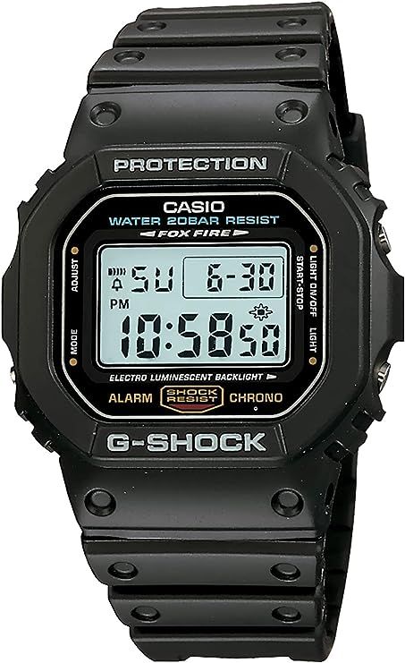Casio Men's G-Shock Quartz Watch with Resin Strap, Black, 20 (Model: DW5600E-1V) | Amazon (US)