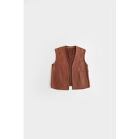 Vintage 70S Brown Leather Vest | Etsy (US)