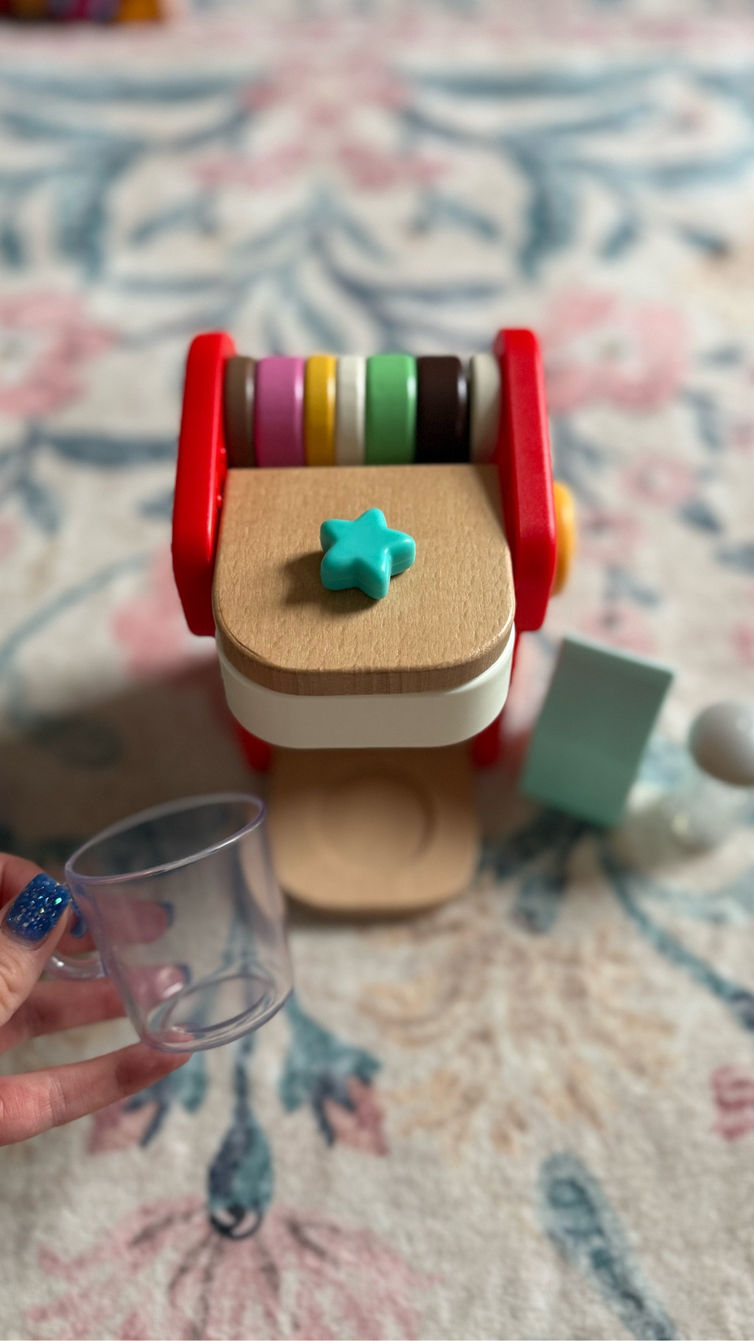 My toddler’s favorite toy this week! This toy is great for teaching toddlers hand-eye-coordination, independent play, and manners. It even comes with money to teach them how to pay. My two year old is obsessed with coffee time! 

#toddlertoys
#toddlerlearning
#toddlermom

#LTKBaby #LTKFamily #LTKKids