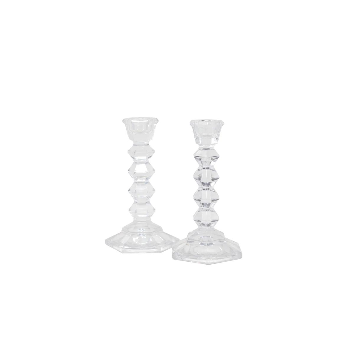 Vintage Faceted Candleholder Pair | Tuesday Made