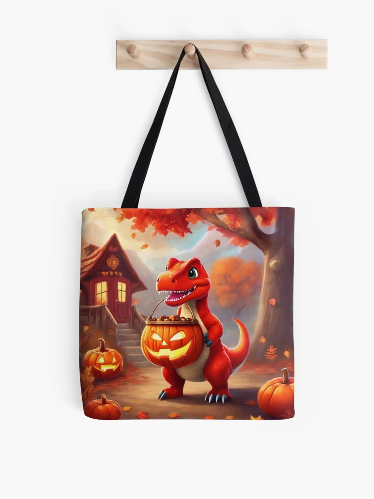 Halloween Dinosaur Tote Bag | Redbubble (US)