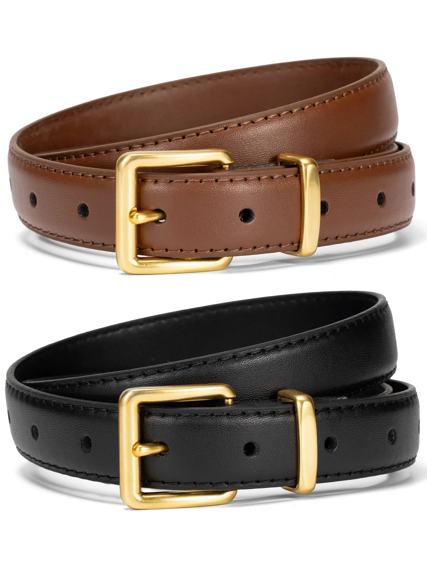 Timarkment Womens Belts Black Belts for Women with Gold Buckle Womens Belts for Jeans ,Black and ... | Walmart (US)