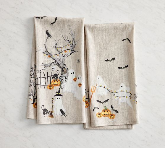Scary Squad Cotton Tea Towels - Set of 2 | Pottery Barn (US)