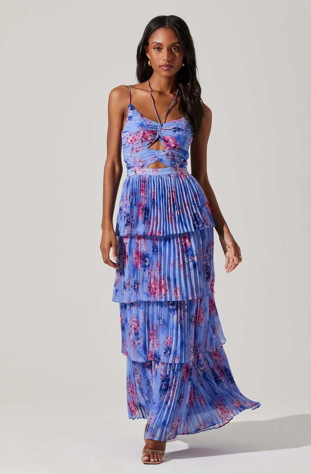 Daytona Pleated Floral Maxi Dress | ASTR The Label (US)