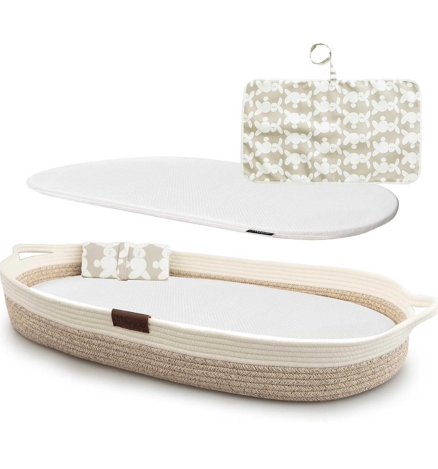 Deluxe Baby Changing Basket with Extra Travel Diaper pad, Foam Changing pad and Water Repellent Cover, Cotton Rope Moses Basket, Changing Table Topper for Dresser #grandmaapproved 

#LTKkids #LTKfamily #LTKbaby