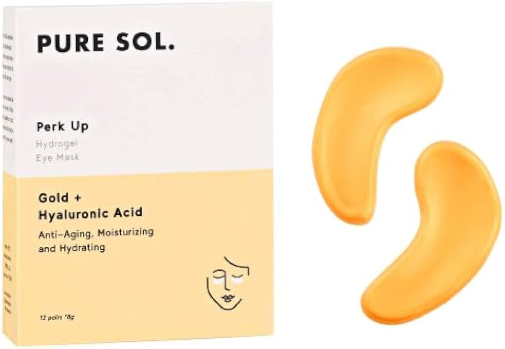 PURE SOL. Hydrogel Gold Eye Mask - Hyaluronic Acid, Retinol - Anti-Aging, Moisturizing and Hydrat... | Amazon (US)