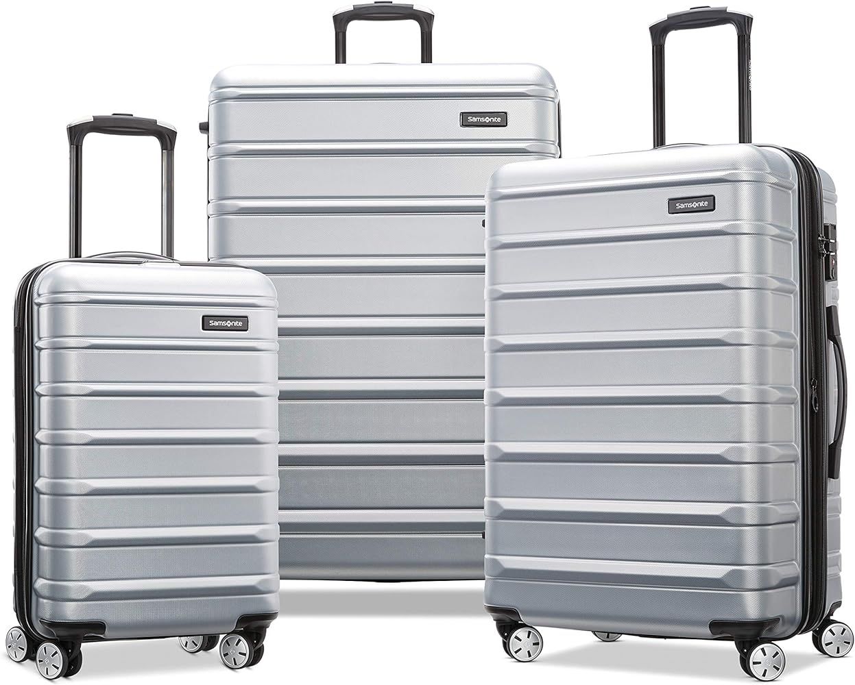 Samsonite Omni 2 Hardside Expandable Luggage with Spinner Wheels, Artic Silver, 3-Piece Set (20/2... | Amazon (US)