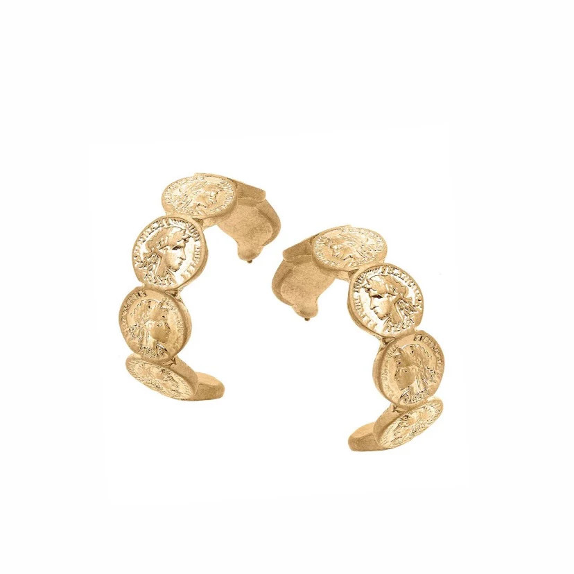 Darby Coin Hoop Earrings | Sea Marie Designs
