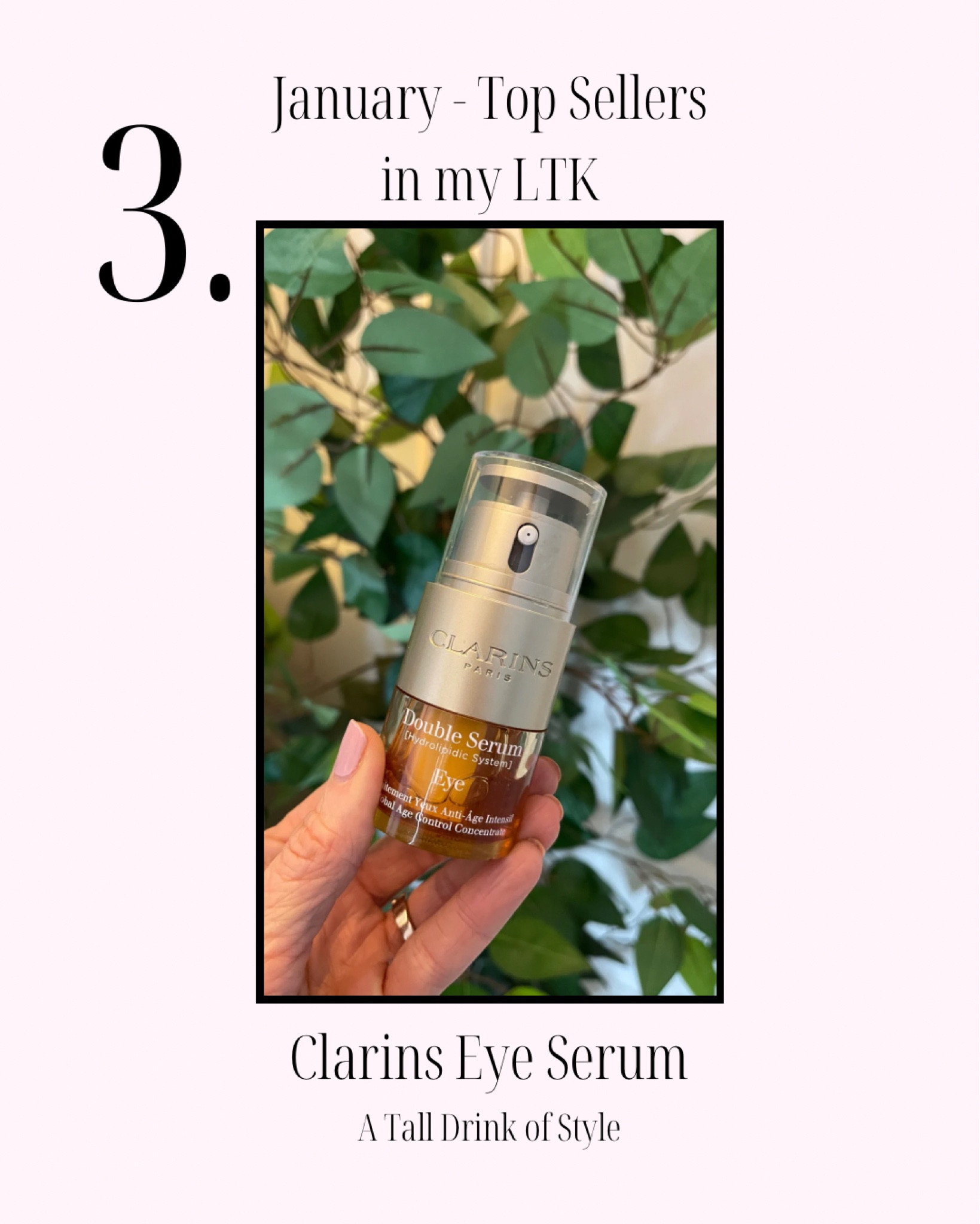 Top sellers in my LTK shop in January. This eye serum by Clarins was new to me and I am loving it. Using it twice a day and I think it is really helping with the dry skin.

#LTKover40 #LTKbeauty #LTKfindsunder100