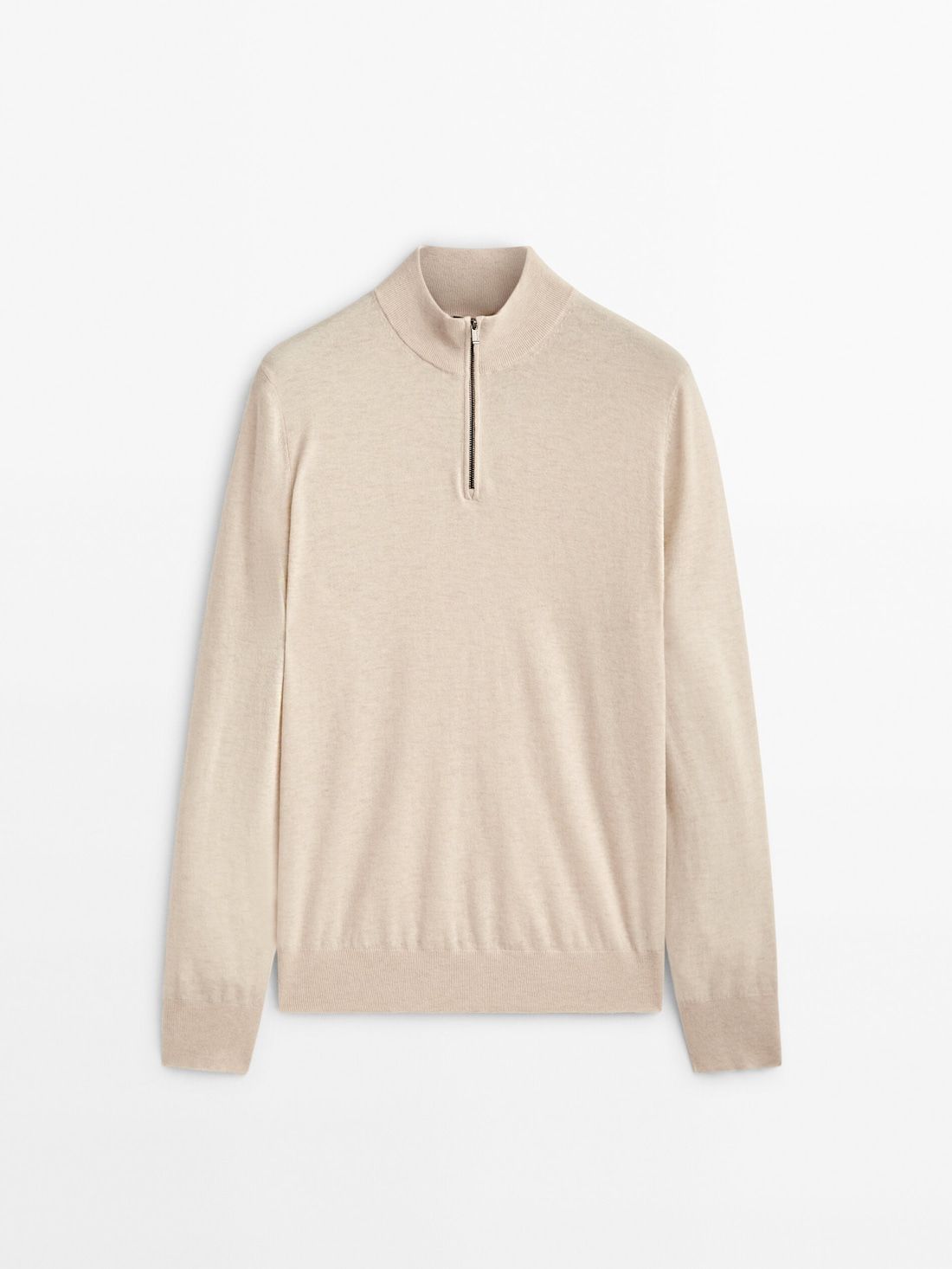 Wool blend mock neck sweater | Massimo Dutti (US)