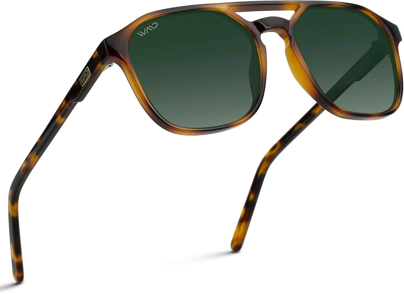 WearMe Pro Polarized Double-Bridge Large Rectangular Unisex Sunglasses | Amazon (US)