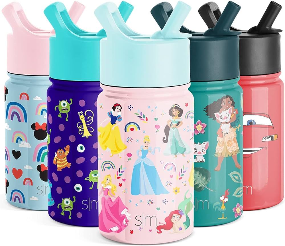 Simple Modern Disney Princesses Toddler Water Bottle with Straw Lid | Reusable Insulated Stainles... | Amazon (US)