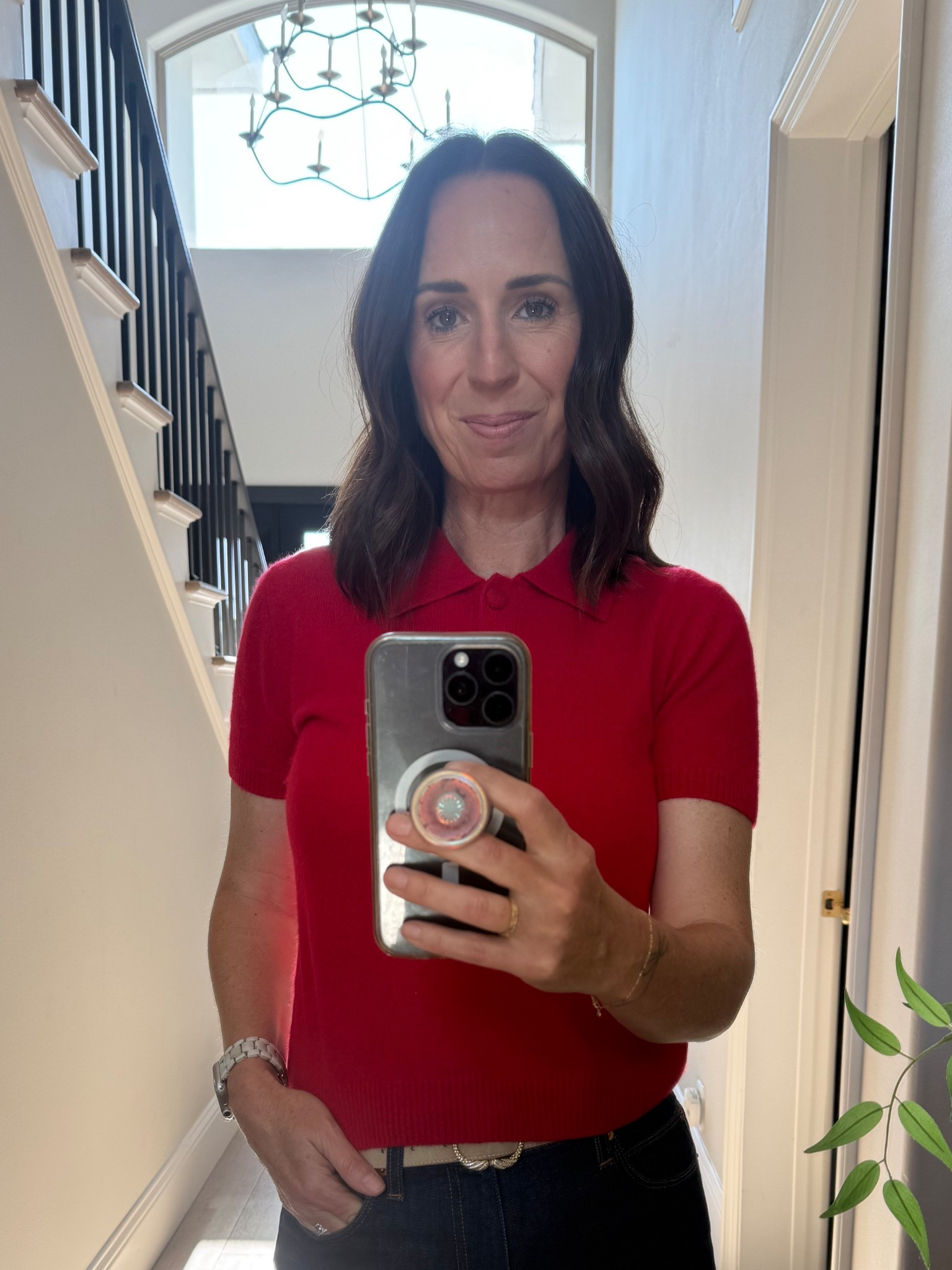 Perfect little short sleeve cashmere polo 

#LTKHoliday #LTKSeasonal #LTKOver40